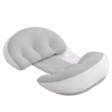 The Bump Wing grey side-sleeper pregnancy pillow, real product photo on a white background