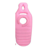The Bump Lounger pink inflatable pregnancy lounger, real product photo on a white background