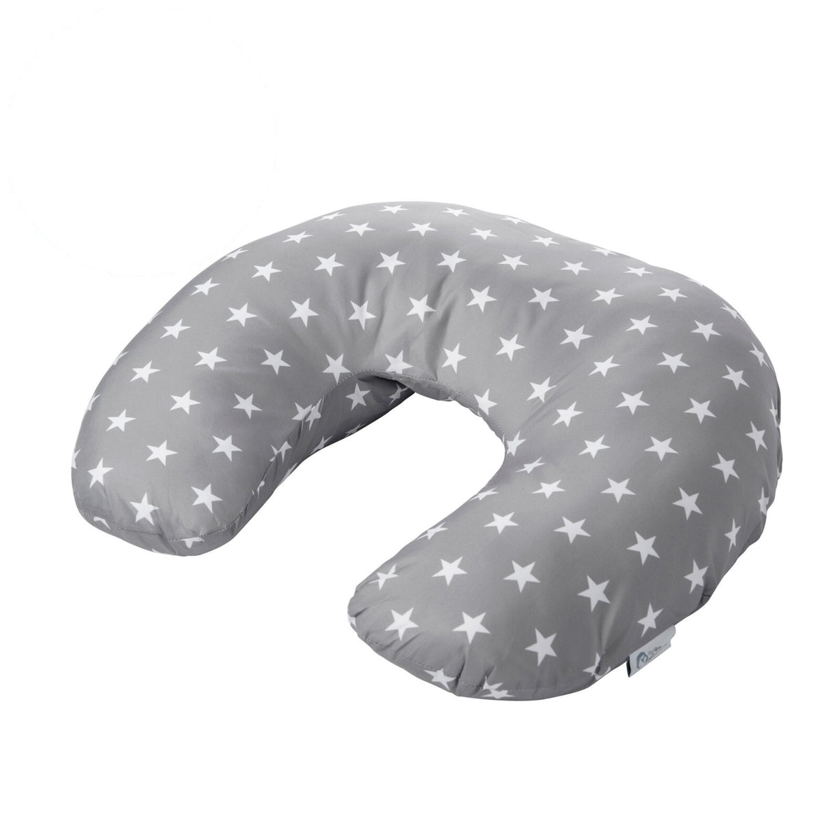 Grey nursing pillow with white stars