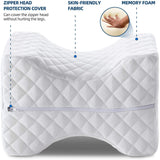 Zipped removable cover of the knee pillow